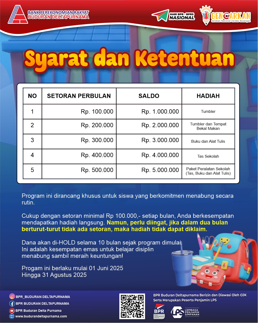 Promo tabungan siswa berhadiah hingga 31 Agustus 2025 - 2